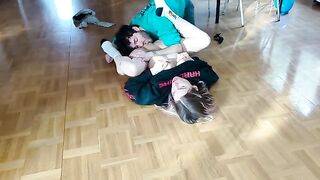A horny girlfriend gets a messy and hot reward on the floor