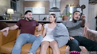 I was fucking around with my hot stepsis while her hubby was beside her - MyPervyFamily