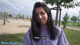 A young Italian woman is fucking outdoors to earn some quick cash