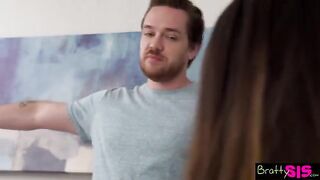Aneglica Cruz begs her stepbrother for sex, showcasing her Latina charm in a steamy office encounter