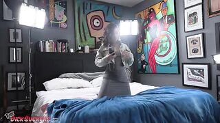 Beautiful brunette Dharma Jones delivers an unforgettable blowjob experience in this steamy scene