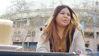 Fat Latina Yiyi Candy exposes her body in public before hardcore sex