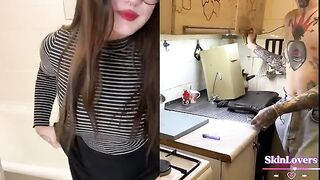 A student girl received a hard cock after a bad mark, mood lifted