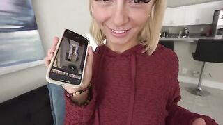 A guy pushed his step sister to fuck, showcasing Chloe Temple’s petite charm