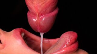The best blowjob with milking sensation and cum in mouth ASMR