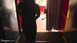 Petite beauties Lulu and Kimmy share a big cock in an intense scene