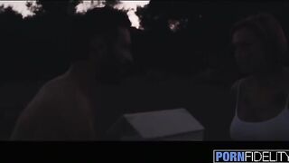 Hot American housewife Anna Bell Peaks gets her pussy railed by muscular men