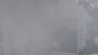 Hot Fire Fighters fuck busty slut Monika Fox in an intense orgy scene