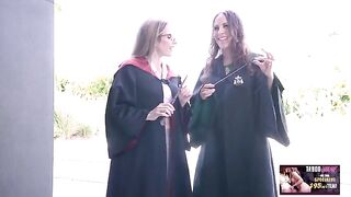 Two mature women fuck with a young man in a fantasy world