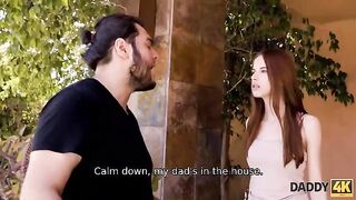 The girl is fed up with her egoistic boyfriend, so she turns to his dad