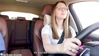 The stepson was learning to drive with his stepmom. She’s hot!