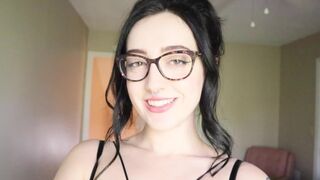 A girl is reading hysterical literature and she's not allowed to cum