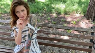 I took off my panties in the park and played with my pussy
