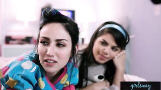 Retro Sleepover with the hot Gina Valentina and Gianna Dior