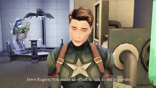 Agent Carter examines Captain America's impressive endowment in this uncensored 3D animation