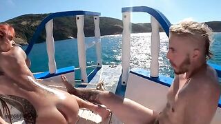 Public sex on the boat with total surveillance