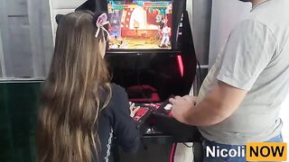 The famous stepbrother calls his stepsister to play a new game with him