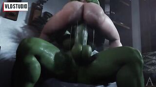 Hentai futanari action with Marvel heroes in a captivating 3D scene