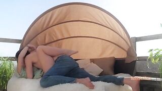 The couple has a romantic and intimate sex session