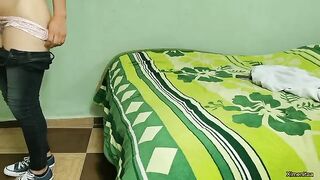 A girl is getting fucked by her brother-in-law on the bed