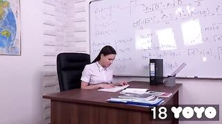 I dream about my teacher and I fuck myself in his chair with raw passion