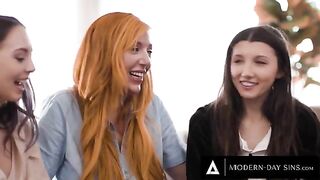 Lauren Phillips helps virgin lesbians in a threesome