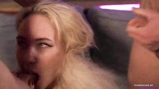 Two guys with huge cocks fucked two sluts in a gangbang
