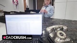 Eva Nyx gets her tight teen pussy creampied by stepdad