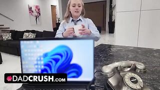 Eva Nyx gets her tight teen pussy creampied by stepdad