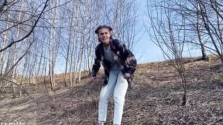 A cute girl is fucking in the wood, it’s not a sin