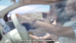 The guy made a jerk off public and the girl followed him