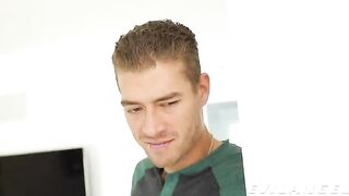 Jaye Summers cheats on her BF in a steamy kitchen session, diving into rough anal action