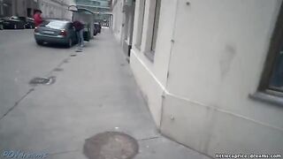 A hot trio encounter during a shopping trip with a swinging couple