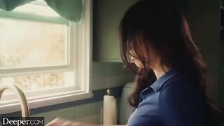 College student Kylie gets fucked by her mild-mannered tutor in a steamy session
