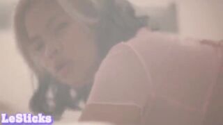 Asian beauty gets her pussy filled with sticky sperm creampie