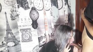 The very bad girl gets fucked by her stepbrother while talking to her boyfriend on the phone