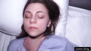 The girl with the cute face became a cumslut