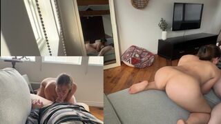 A couple has sex in a hotel room with a stunning wife as the star