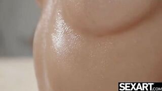 Sexual girl has an orgasm after a sensual sex massage