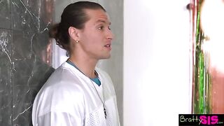 Lulu Chu wants to taste her stepbrother's cum, and Maria Kazi is in on it