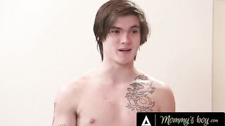 Pervert stepson longs to open sexy MILF Crystal Rush’s tight backdoor with his massive cock