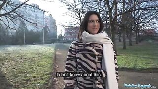 A beautiful European girl, a biology student, meets a stranger and gets intimate
