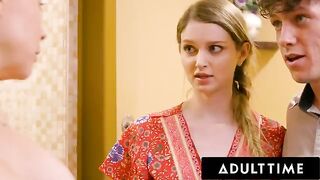 A busty milf masseuse introduces her girlfriend and boyfriend to a sensual experience