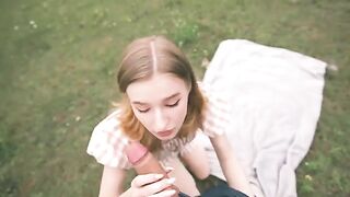 You like riding, so you like to fuck. Forest sex with stepsister