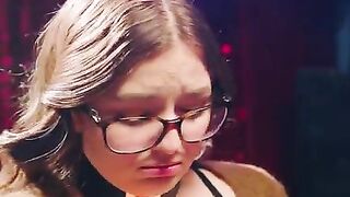 Leashed and fucked hard by dominant Maximo, timid Leana learns a lesson