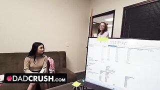 Pervert stepdad fucks his stepdaughter and her friend in a taboo scene