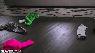 Sporty beauties Vanna and Alexis have an intense lesbian encounter with toys