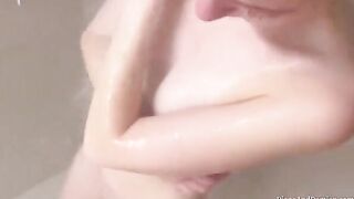 We shower, massage, and fuck over the couch in an intimate scene