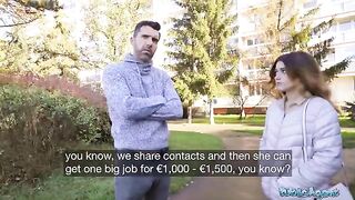 Public Agent Spanish beauty gets fucked for cash