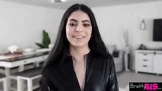 Angel Gostosa demands stepbrother's cock before she sucks it